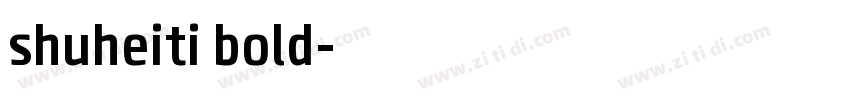 shuheiti bold字体转换